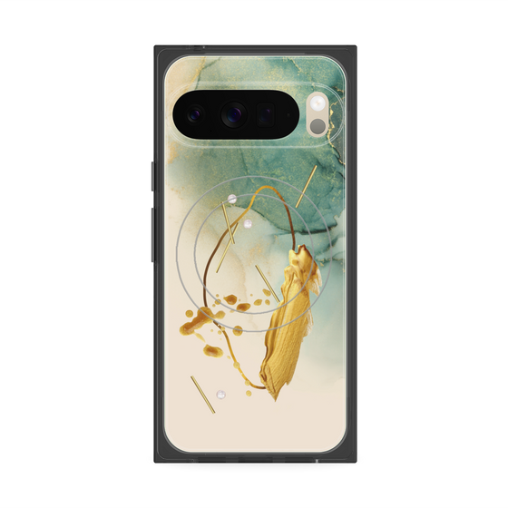 Premium Square Case with Pixelsnap［ Marble Nuance Painting Green ］