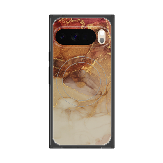 Premium Square Case with Pixelsnap［ Marble Brown ］