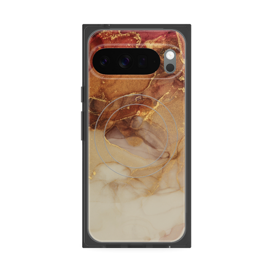 Premium Square Case with Pixelsnap［ Marble Brown ］