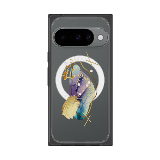 Premium Square Case with Pixelsnap［ Nuance Painting Blue ］