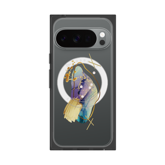 Premium Square Case with Pixelsnap［ Nuance Painting Blue ］