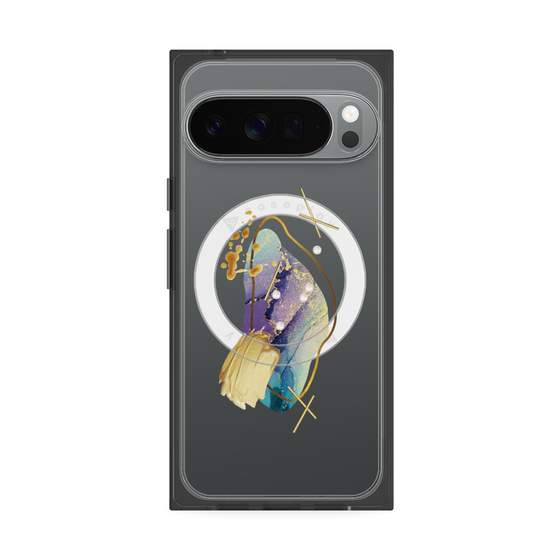 Premium Square Case with Pixelsnap［ Nuance Painting Blue ］