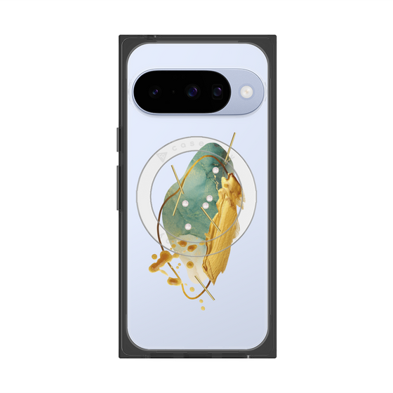 Premium Square Case with Pixelsnap［ Nuance Painting Green ］