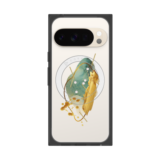 Premium Square Case with Pixelsnap［ Nuance Painting Green ］