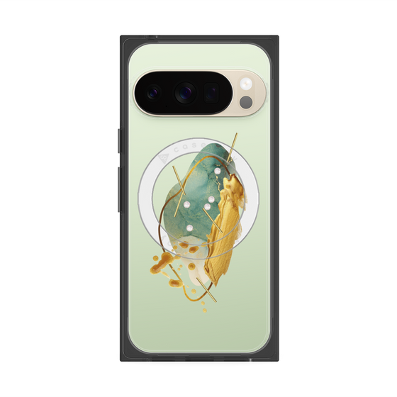 Premium Square Case with Pixelsnap［ Nuance Painting Green ］