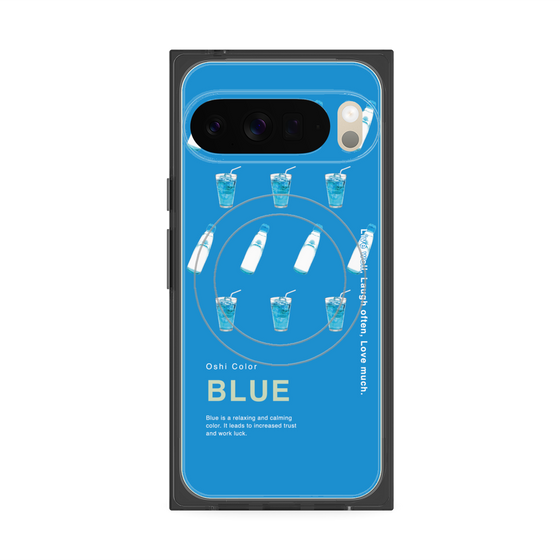 Premium Square Case with Pixelsnap［ BLUE-Ramune soda ］