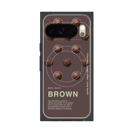 Premium Square Case with Pixelsnap［ BROWN-Chocolate ］