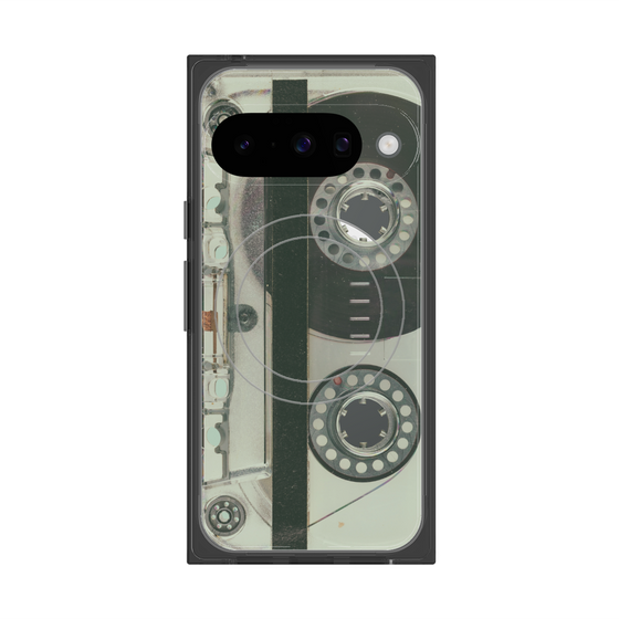 Premium Square Case with Pixelsnap［ RETORO CASSETTE TAPE - Skeleton Blue ］