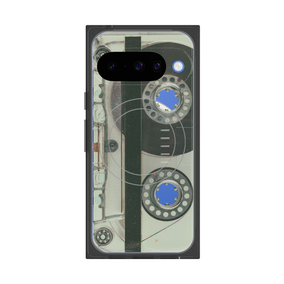 Premium Square Case with Pixelsnap［ RETORO CASSETTE TAPE - Skeleton Blue ］
