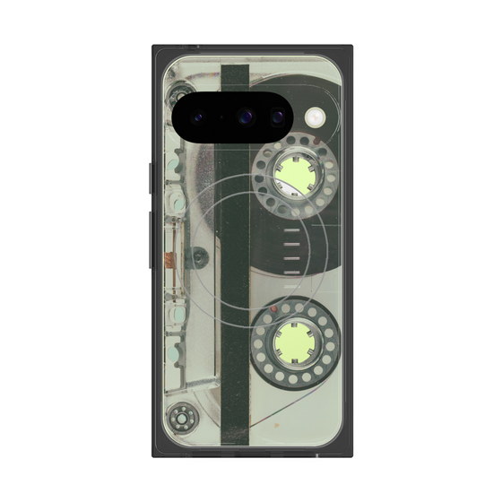 Premium Square Case with Pixelsnap［ RETORO CASSETTE TAPE - Skeleton Blue ］