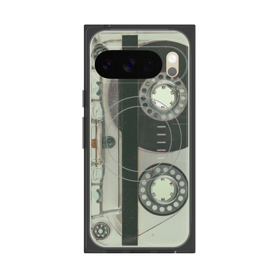 Premium Square Case with Pixelsnap［ RETORO CASSETTE TAPE - Skeleton Blue ］