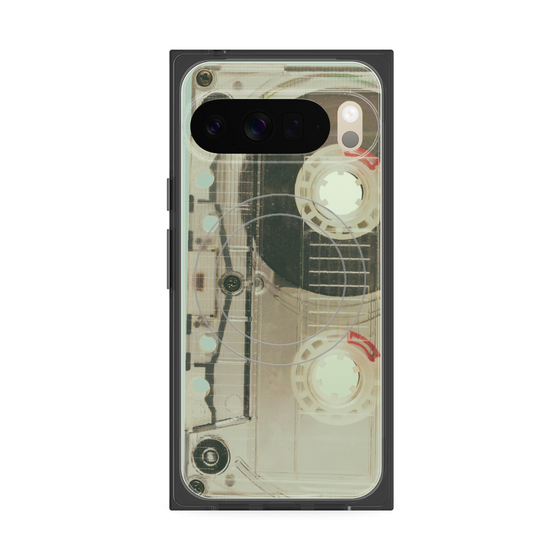 Premium Square Case with Pixelsnap［ RETORO CASSETTE TAPE - Skeleton Red ］