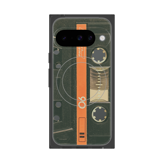 Premium Square Case with Pixelsnap［ RETORO CASSETTE TAPE - Opacity Black ］