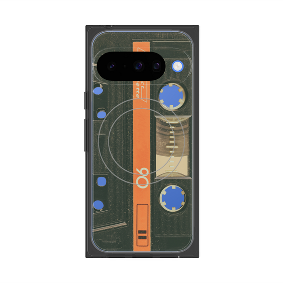 Premium Square Case with Pixelsnap［ RETORO CASSETTE TAPE - Opacity Black ］