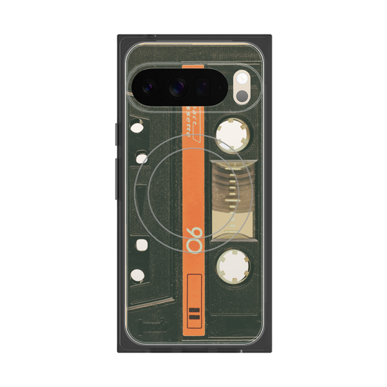 Premium Square Case with Pixelsnap［ RETORO CASSETTE TAPE - Opacity Black ］