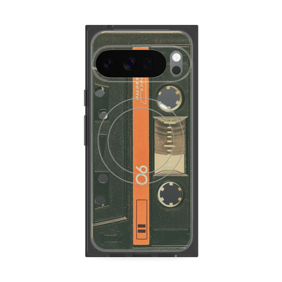 Premium Square Case with Pixelsnap［ RETORO CASSETTE TAPE - Opacity Black ］