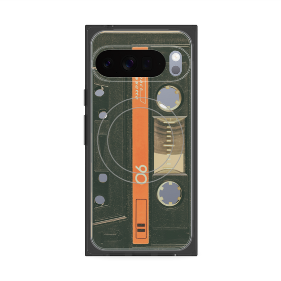 Premium Square Case with Pixelsnap［ RETORO CASSETTE TAPE - Opacity Black ］