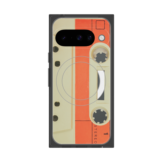 Premium Square Case with Pixelsnap［ RETORO CASSETTE TAPE - Opacity White ］