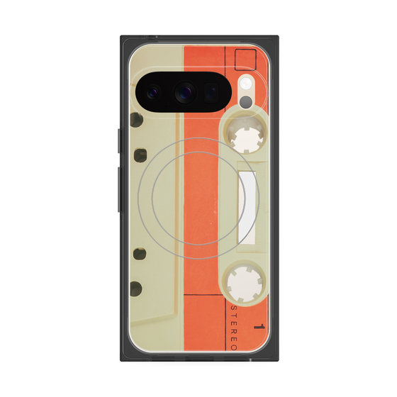 Premium Square Case with Pixelsnap［ RETORO CASSETTE TAPE - Opacity White ］