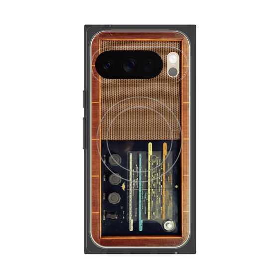 Premium Square Case with Pixelsnap［ RETORO RADIO - Brown ］