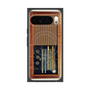 Premium Square Case with Pixelsnap［ RETORO RADIO - Brown ］