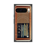 Premium Square Case with Pixelsnap［ RETORO RADIO - Brown ］