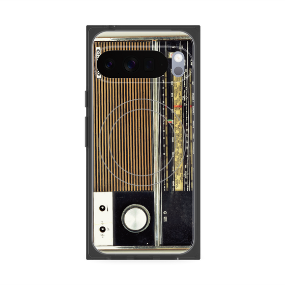 Premium Square Case with Pixelsnap［ RETORO RADIO - Black ］