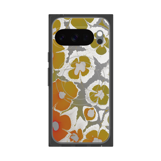 Premium Square Case with Pixelsnap［ y2k(Year2000) - Flower - Yellow Gray ］