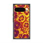 Premium Square Case with Pixelsnap［ y2k(Year2000) - Flower - Orange purple ］