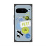 Premium Square Case with Pixelsnap［ Playful sticker - Dusty Blue ］