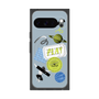 Premium Square Case with Pixelsnap［ Playful sticker - Dusty Blue ］
