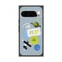 Premium Square Case with Pixelsnap［ Playful sticker - Dusty Blue ］