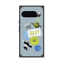 Premium Square Case with Pixelsnap［ Playful sticker - Dusty Blue ］