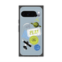 Premium Square Case with Pixelsnap［ Playful sticker - Dusty Blue ］