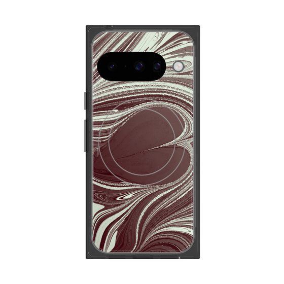 Premium Square Case with Pixelsnap［ y2k(Year2000) - Heart - Chocolate Mint ］