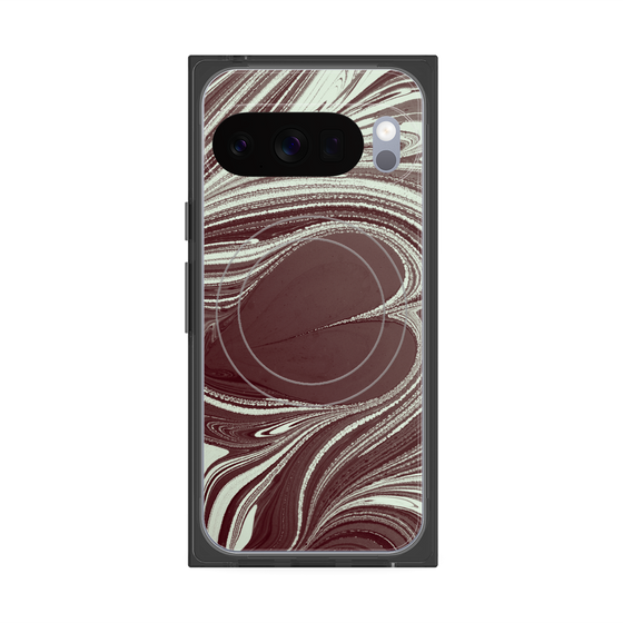 Premium Square Case with Pixelsnap［ y2k(Year2000) - Heart - Chocolate Mint ］