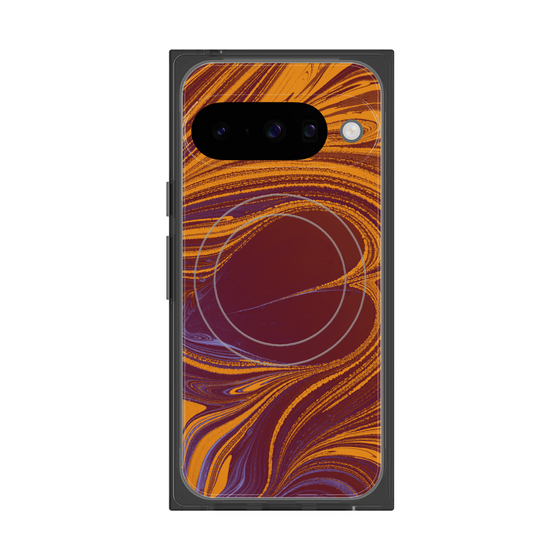 Premium Square Case with Pixelsnap［ y2k(Year2000) - Heart - High contrast Orange ］