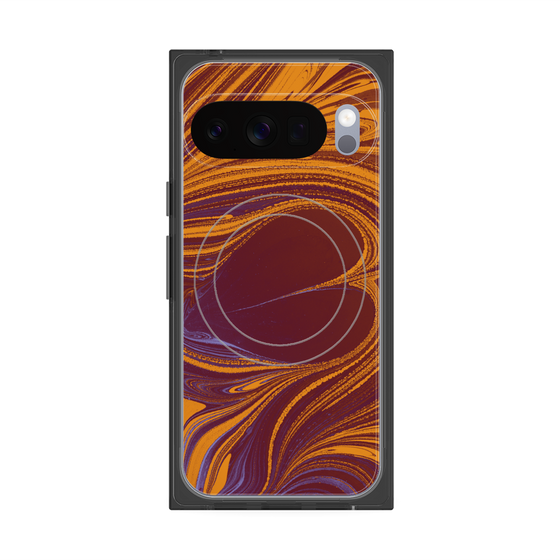 Premium Square Case with Pixelsnap［ y2k(Year2000) - Heart - High contrast Orange ］