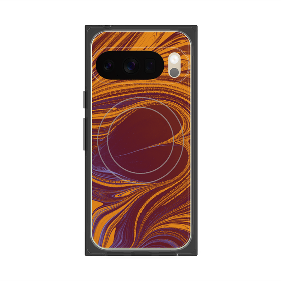 Premium Square Case with Pixelsnap［ y2k(Year2000) - Heart - High contrast Orange ］