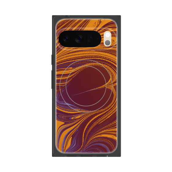 Premium Square Case with Pixelsnap［ y2k(Year2000) - Heart - High contrast Orange ］