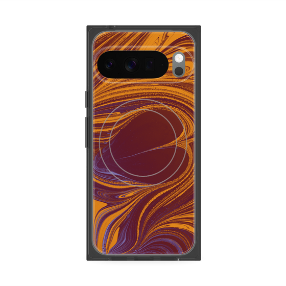 Premium Square Case with Pixelsnap［ y2k(Year2000) - Heart - High contrast Orange ］
