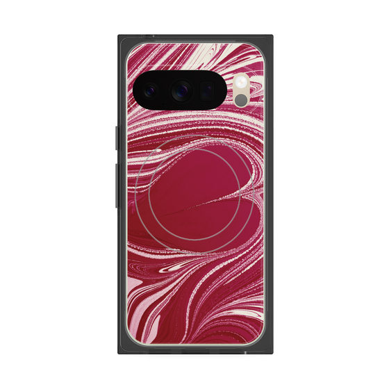 Premium Square Case with Pixelsnap［ y2k(Year2000) - Heart - Vivid Pink ］