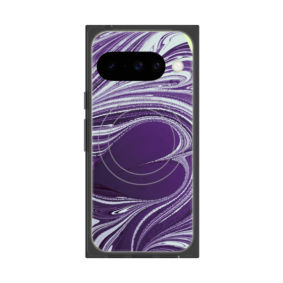 Premium Square Case with Pixelsnap［ y2k(Year2000) - Heart - Rich Purple ］