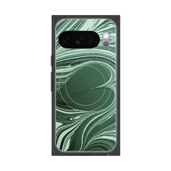 Premium Square Case with Pixelsnap［ y2k(Year2000) - Heart - Full Green ］