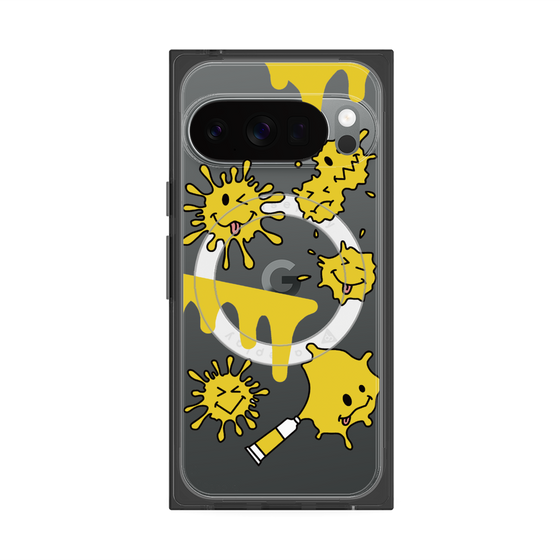 Premium Square Case with Pixelsnap［ PAINTING SMILE Yellow ］