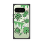 Premium Square Case with Pixelsnap［ PAINTING SMILE Green ］