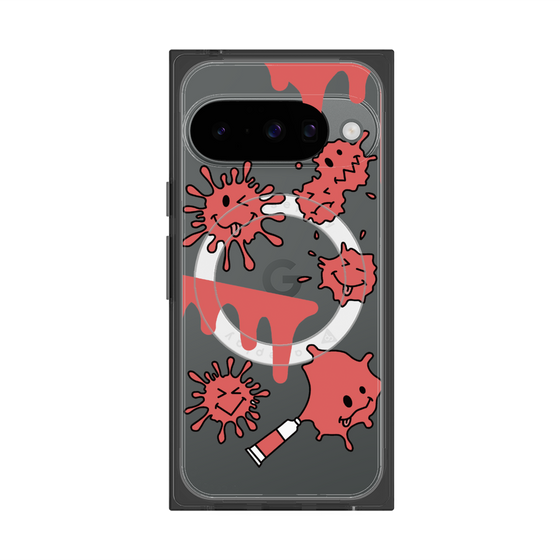 Premium Square Case with Pixelsnap［ PAINTING SMILE Red ］