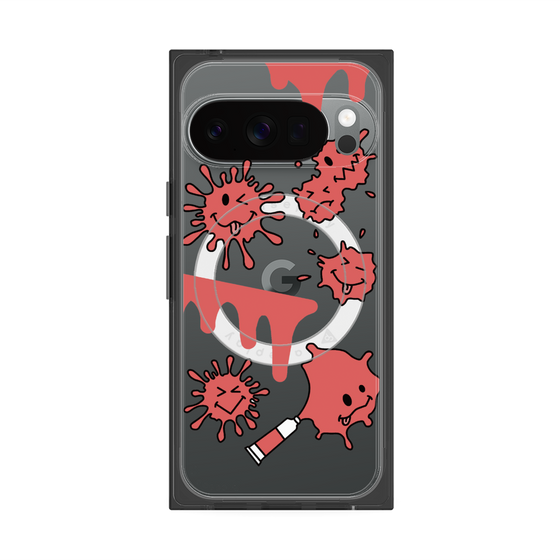 Premium Square Case with Pixelsnap［ PAINTING SMILE Red ］