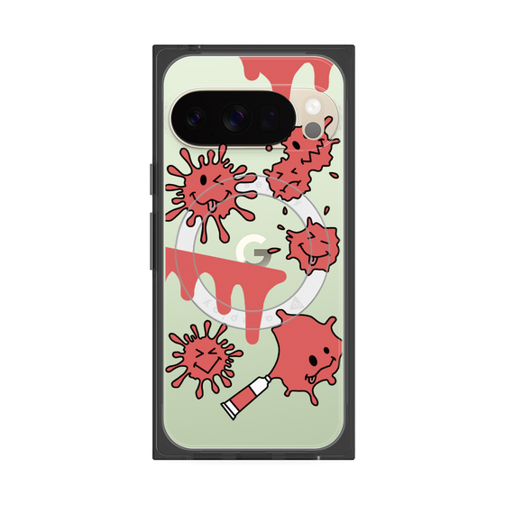 Premium Square Case with Pixelsnap［ PAINTING SMILE Red ］