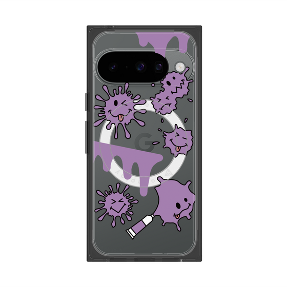 Premium Square Case with Pixelsnap［ PAINTING SMILE Purple ］